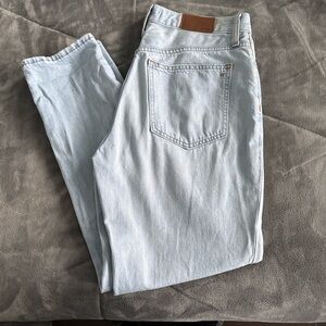 Madewell Light Wash Straight Leg Jeans